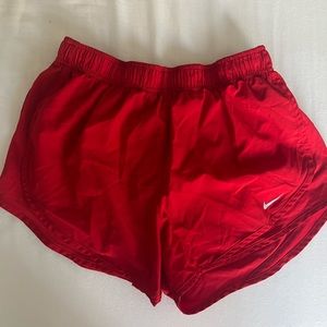 Red Dri Fit Nike Shorts with Drawstring